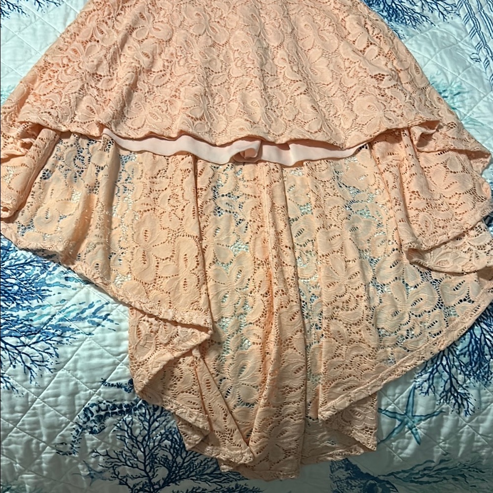 B Darlin Pink Sleeveless Ruffled Tiered Dress - Picture 3 of 3